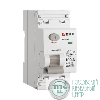 Выключатель дифференциального тока 2п 100А 30мА тип AC 6кА ВД-100N электромех. PROxima EKF E1026M10030