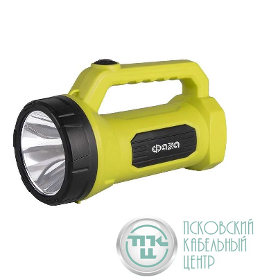 Фонарь-прожектор аккумуляторный AccuF7-L1W/L16-gn 1Вт 73лм + боков. панель 16х0.5Вт 120лм IP20 аккум. 0.9А.ч зел. ФАZА 5014817