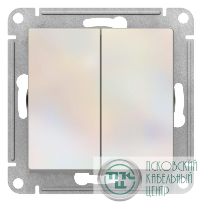 Переключатель перекрестный 2-кл. AtlasDesign 2хсх.7 10АХ механизм жемчуж. SE ATN000473