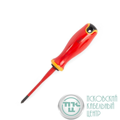 Отвертка диэлектрическая PH1х80 СЛИМ КВТ 103007