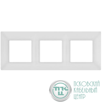 Рамка 3-м Elegance 14-5003-01М для розеток и выключателей матов. бел. Эра Б0065816