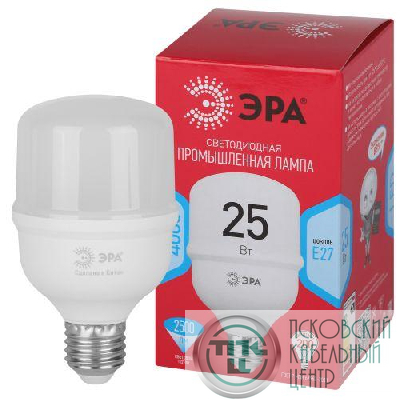 Лампа светодиодная высокомощная RED LINE LED POWER T70-25W-4000-E27 R 25Вт Т70 колокол 4000 К нейтр. бел. E27 2500лм Эра Б0063851