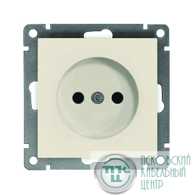 Розетка 1-м СП Афина 16А IP20 без заземл. механизм сл. кость (ivory) Universal A0022-I