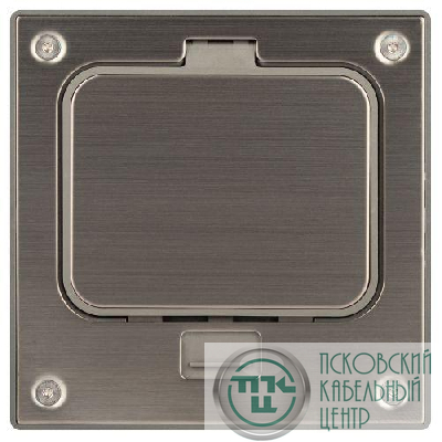 Люк 18-6001-03 IP66 в бетон с розеткой защелка сер. Эра Б0063266