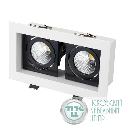 Светильник светодиодный CL-KARDAN-S180x102-2x9W Day WH-BK 38 deg IP20 металл Arlight 024129