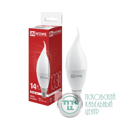 Лампа светодиодная LED-СВЕЧА НА ВЕТРУ-VC 14Вт 230В E14 4000К 1330лм IN HOME 4690612054377
