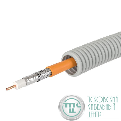 Электротруба ПВХ гибкая гофрированная d20мм с коаксиальным кабелем SAT нг(А)-HF (уп.100м) сер. DKC 9VE920100