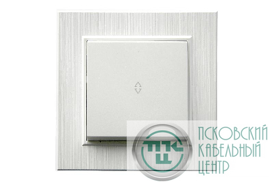 Выключатель проходной 1-клав. Karea LINE STAR жемчуж. Makel 86100005