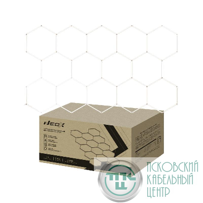 Светильник светодиодный ДБО-HEXAGON 14С-57065 570Вт 6500К 230В 4027х2325мм 14 сот 0.5м шнур с вилкой NEOX 4690612066653