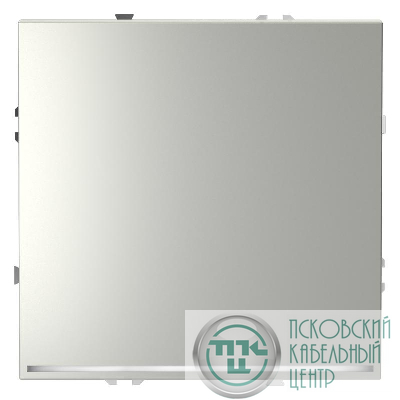 Переключатель проходной 1-кл. СП S70 10А с подсветкой механизм сталь Voltum VLS010405