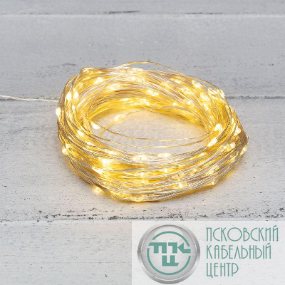 Гирлянда "Роса" 100м 1000LED тепл. бел. с трансформатором Neon-Night 303-236