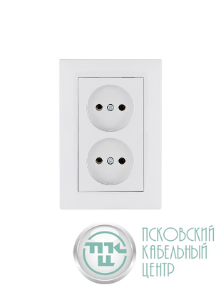 Розетка 2-я Karea RIZZ без заземл. бел. Makel 88001017