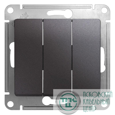 Выключатель 3-кл. СП Glossa 10А IP20 (сх. 3) 10AX механизм графит SE GSL001331