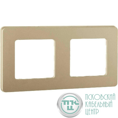 Рамка 2-м Inspiria шампань IEK 673948