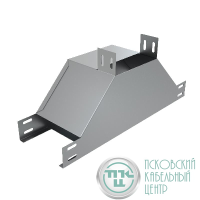 Отвод для лотка Т-образ. вертикал. вверх с разворотом трассы на 90град. 150х50 сталь 1мм TDN90-50-150 КМ LO6601