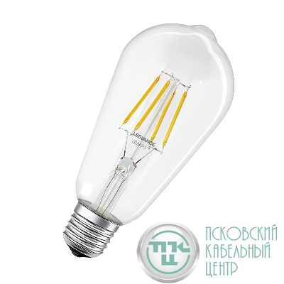 Лампа светодиодная SMART+ Filament Edison Dimmable 60 6Вт/2700К E27 LEDVANCE 4058075208575
