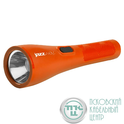Фонарь светодиодный ручной аккумуляторный Accu2-L1W-og 1Вт 50лм 7200К Li-ion 18650 1200мА.ч IP20 оранж. JazzWay 5049420
