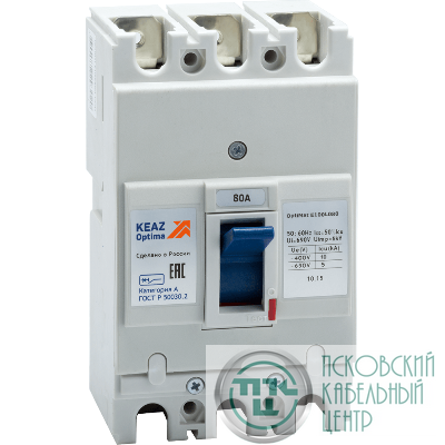 Выключатель авт. OptiMat E100L080 УХЛ3 КЭАЗ 100007