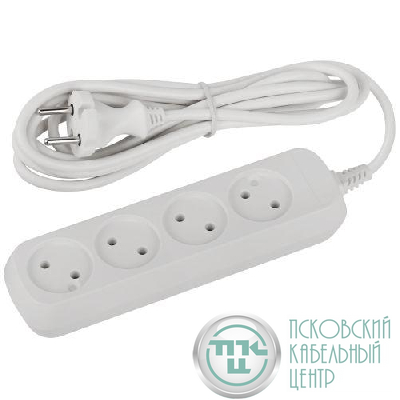 Удлинитель 4х3м без заземл. ПВС 2х0.75 UDL-10-430 Greenline Эра Б0065050