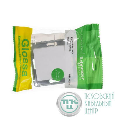 Кнопка нажимная 1-кл. СП Glossa 10А IP20 (сх. 1) 10AX механизм бел. SE GSL000115