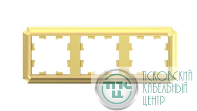 Рамка 3-м AtlasDesign Antique универс. зол. SE ATN101603
