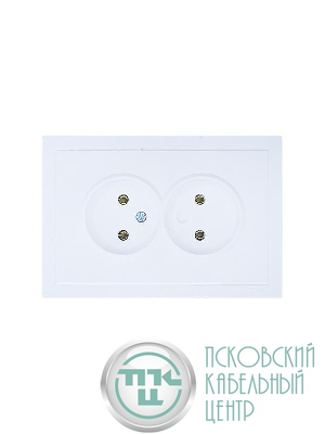 Розетка 2-мест. б/з СП ZIMA IP20 16А ПБТ безвинт. зажим бел. LEZARD 704-0200-128BQC