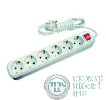 Удлинитель 6х3м с заземл. 16А IP20 с выкл. Makel MGP233