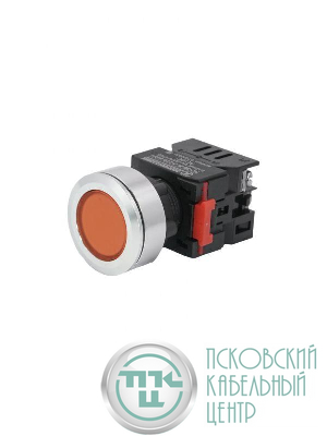 Лампа индикаторная ЛС-30-О-2-220-65У1 светодиодная матрица d30мм 220В AC/DC IP65 оранж. Электротехник ET020021