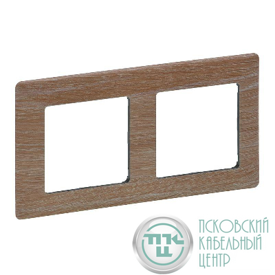 Рамка 2-м Valena Life универсальная свет. дерево Leg 754182
