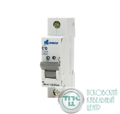 Выключатель автоматический модульный 1п C 10А 4.5кА ВА47-063 Контактор 7000105