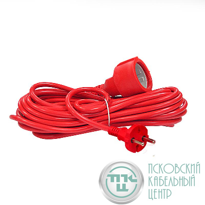 Удлинитель-шнур 1х10м без заземл. 10А IP20 2.2кВт ПВС 2х1 DOMTOK 2488