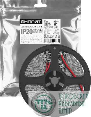 Лента светодиодная 90 676 OLS-5050WW60-14.4-IP20-24V (уп.5м) ОНЛАЙТ 90676