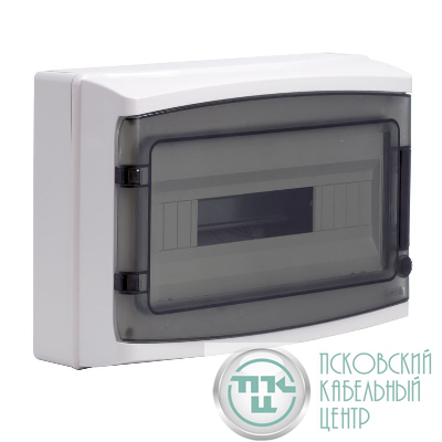 Щиток настенный ЩРн-п-18 18мод. IP65 с дверцей с клеммн. блоком 63А сер. DKC RB18W6TGD
