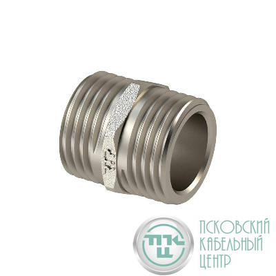 Ниппель латунь наружн. резьба 1 1/4дюйм никель RTP 25105