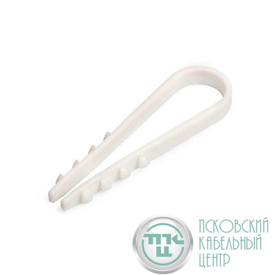 Дюбель-хомут ДХ 19-25 для круглого кабеля нейлон бел. (уп.100шт) Fortisflex 57551