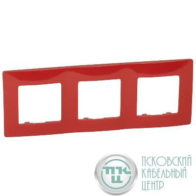 Рамка 3-м СП Etika IP20 красн. IEK 672533