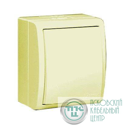 Выключатель 1-кл. ОП Simon 15 Aqua 10А IP54 с подсветкой винтов. зажим сл. кость Simon 1594104-031