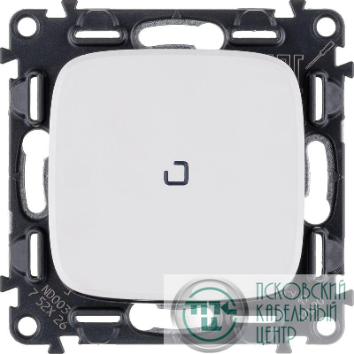 Переключатель 1-кл. СП Valena Allure 10АХ IP20 250В с подсветкой с лиц. панелью безвинт. зажимы бел. Leg 752726