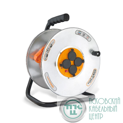 Удлинитель на катушке 4х50м с заземл. 16А IP44 У16-041 ПВС 3х1.5 термозащита с защ. крышкой UNIVersal 9633072
