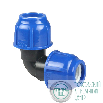 Отвод компрессионный PN16 d25 для ПЭ труб RTP 11527