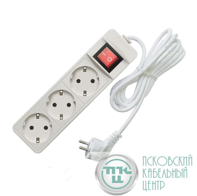 Удлинитель 3х5м с заземл. 16А IP20 3.5кВт ПВС с выкл. Союз 481S-8305