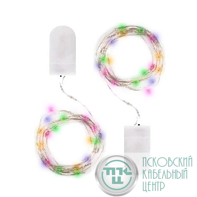 Гирлянда DC-G05-20MS2 20LED RGB 2xCR2032и(в компл.) (уп.2шт) ФАZА 5047990