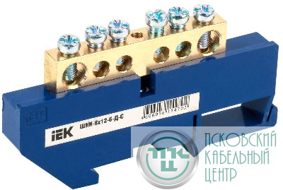 Шина нулевая на DIN-изол. ШНИ-8х12-6-Д-С IEK YNN10-812-6D-K07