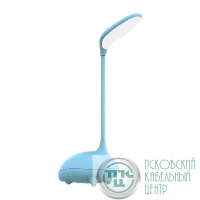 Светильник светодиодный настольный Qplus 6Вт 2700-6000К 330лм 5В аккум. Li-ion 1200мА.ч диммир. детский голуб. GAUSS GT7016