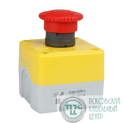 Пост кнопочный OptiSignal D22 C5-BK-1-ESTR-11 1НО+1НЗ авар. стоп. возврат поворотом XALK178E КЭАЗ 338522