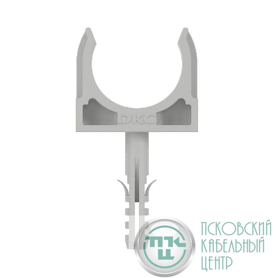 Держатель для труб (клипса) d32мм с защелкой и дюбелем (розн. уп.4шт) DKC 51332R