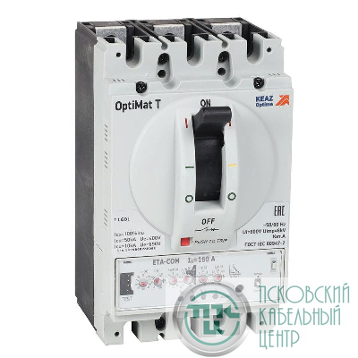 Выключатель автоматический для защиты двигателя OptiMat T160L ETA-M 160A 3P КЭАЗ 355910