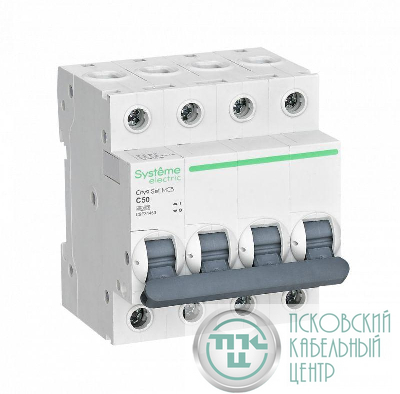 Выключатель автоматический модульный 4п C 50А 4.5кА City9 Set 400В SE C9F34450
