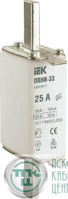 Вставка плавкая ППНИ-33 25А габарит 0 IEK DPP20-025