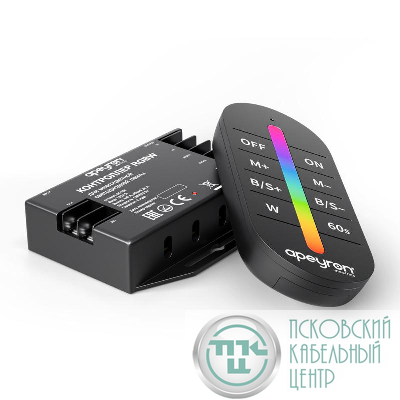 Контроллер RGBW 12/24В 288/576Вт 4 канала 24А IP20 ПДУ RF сенсорный Apeyron 04-104